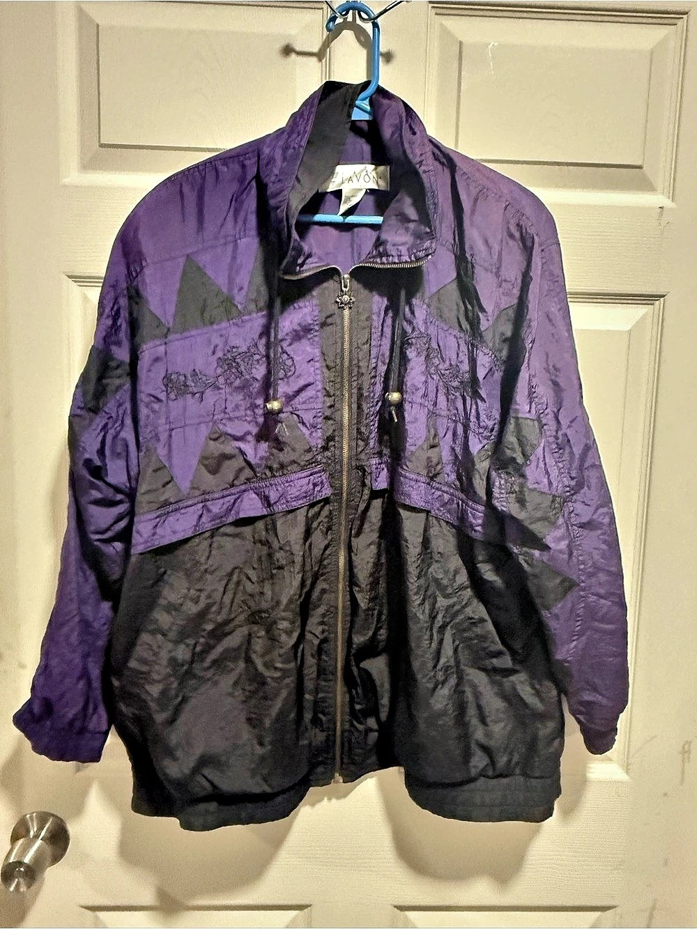 Vintage Lady Javon Women's Color Block Jacket Purple & Black Size 2X